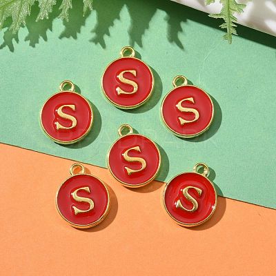 Golden Plated Alloy Enamel Charms ENAM-S118-03S-1
