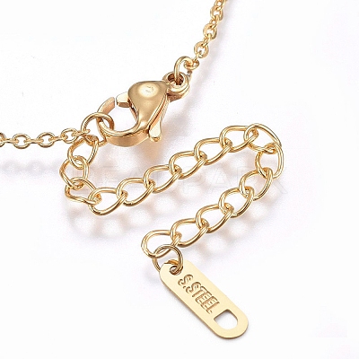 PVD Vacuum Plating 304 Stainless Steel Lariat Necklaces NJEW-O104-04G-1