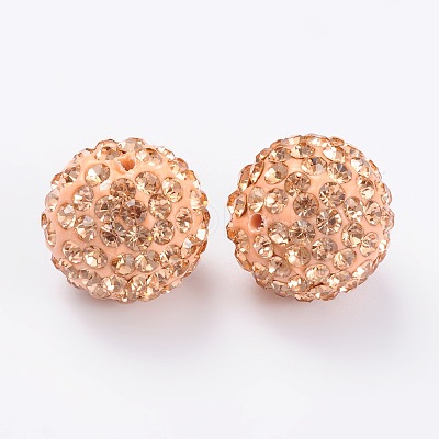 Polymer Clay Rhinestone Beads RB-H284-8MM-362-1