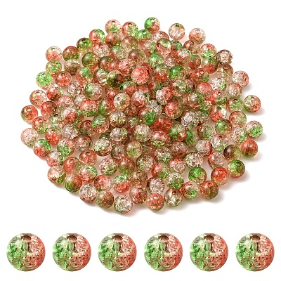 50G Transparent Crackle Acrylic Beads CACR-YW0001-01C-1