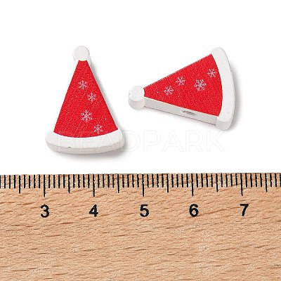 Christmas Theme Schima Wood Beads WOOD-F018-02-1