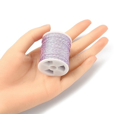 17M Rainbow Color Polyester Sewing Metallic Thread OCOR-E026-08D-1