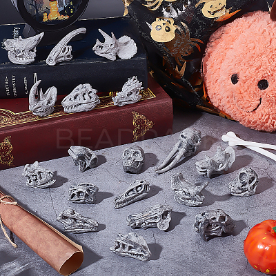 19Pcs PVC Dinosaur Miniature Ornaments DJEW-ME0001-01-1