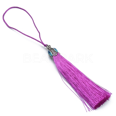 Polyester Tassel Pendant Decorations AJEW-WH0312-88H-1