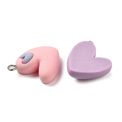 Opaque Resin Pendants X-RESI-A028-02-1