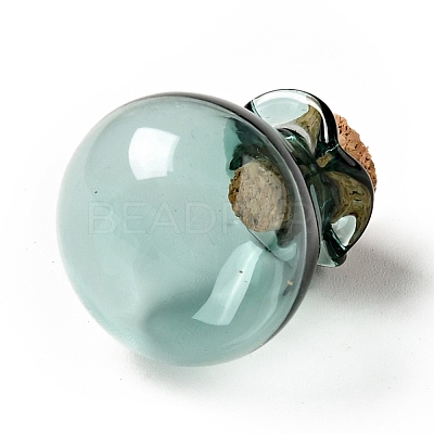 Lucky Bag Shape Glass Cork Bottles Ornament AJEW-A039-02D-1