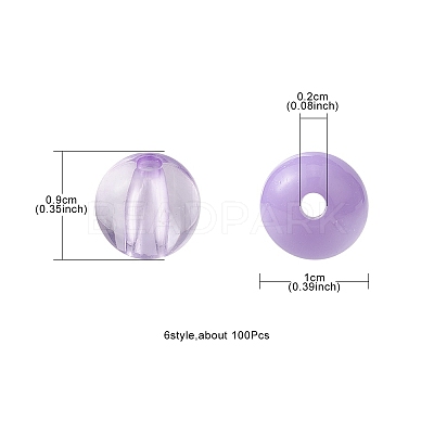 Halloween Theme Transparent & Opaque Acrylic Beads MACR-YW0002-77-1