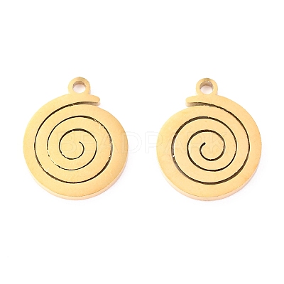 304 Stainless Steel Charms STAS-O142-10G-1