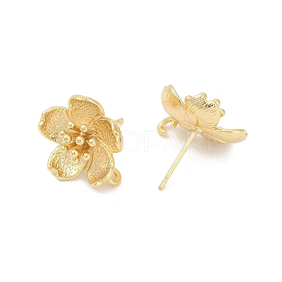 Brass Stud Earring Findings KK-Z099-05G-03-1
