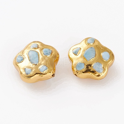 Natural Larimar Chips Beads G-C300-02-1