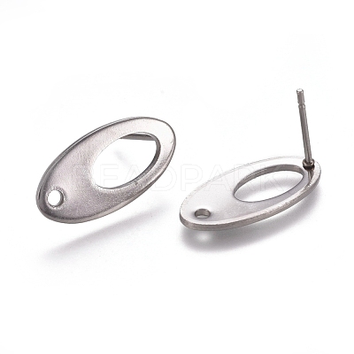 Tarnish Resistant 304 Stainless Steel Stud Earring Findings STAS-E482-01P-1