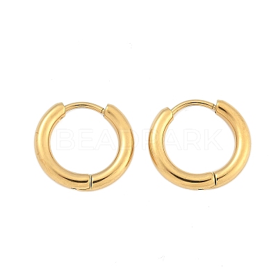 Ion Plating(IP) 304 Stainless Steel Huggie Hoop Earrings LS-EJEW-F111B-16mm-G-1