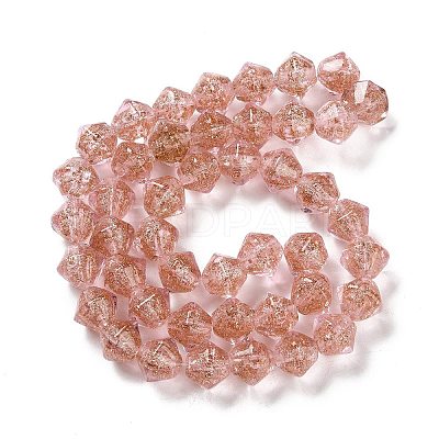 Handmade Gold Sand Lampwork Beads LAMP-Q036-04D-1