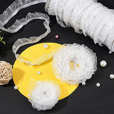 Chinlon Organza Elastic Lace Ribbon EC-WH0013-12A-1