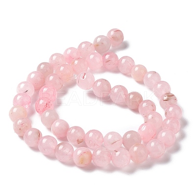Natural Rose Quartz Dyed Beads Strands LS-G-B046-07-6MM-1