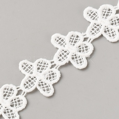 Polyester Lace Ribbon OCOR-WH0111-138C-1