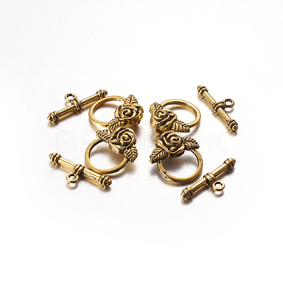 Tibetan Style Toggle Clasps LS-GLF0026Y-1