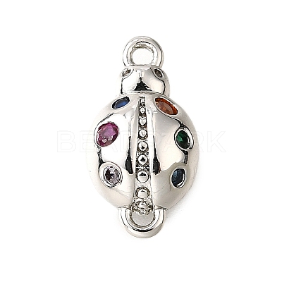 Brass Micro Pave Colorful Cubic Zirconia Links KK-D356-18P-1