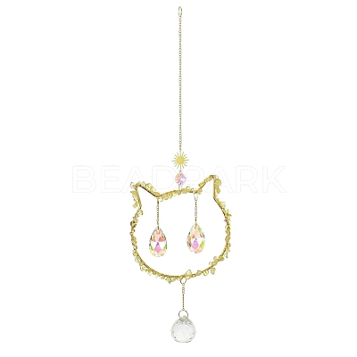 Metal Hanging Suncatchers HJEW-P018-D01-1
