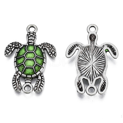 Antique Silver Tone Alloy Connector Charms PALLOY-T072-011AS-01-1
