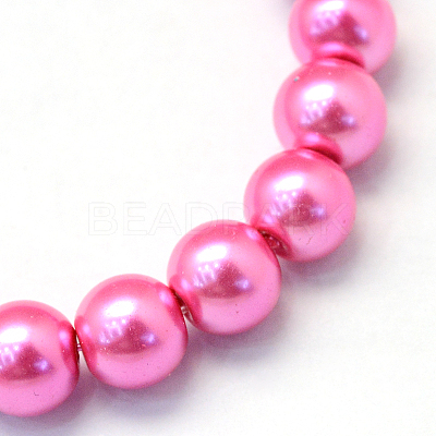 Baking Paint Glass Pearl Round Bead Strands X-HY-Q003-10mm-54-1