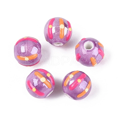 Handmade Porcelain Ceramic Beads PORC-Q005-03I-1