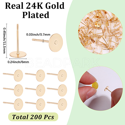 200Pcs 304 Stainless Steel Stud Earring Findings STAS-SC0021-56-1
