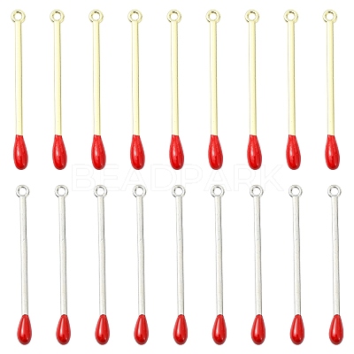 20Pcs 2 Colors Rack Plating Alloy Enamel Pendants FIND-CJ0004-76-1