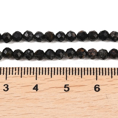 Natural Black Tourmaline Beads Strands X-G-D320-A04-3mm-02-1