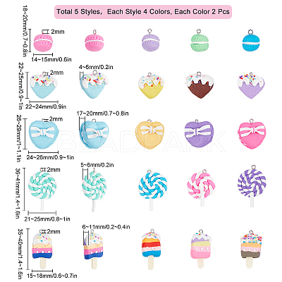Handmade Polymer Clay Pendants CLAY-SC0001-06-1