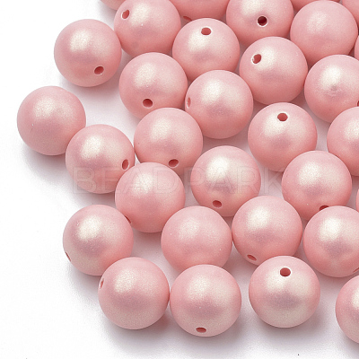 Spray Painted Style Acrylic Beads MACR-T010-10mm-05-1