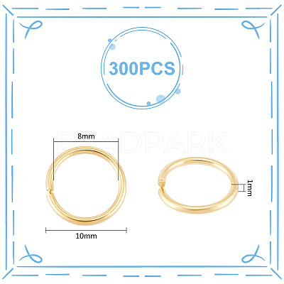 300Pcs 304 Stainless Steel Open Jump Rings STAS-UN0058-56G-04-1
