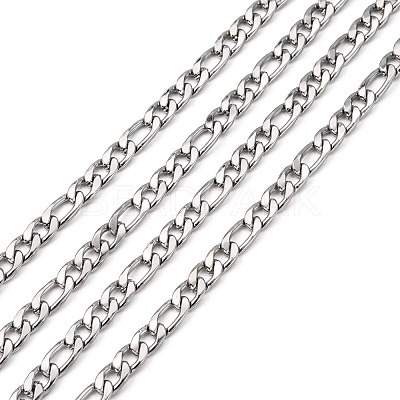 Tarnish Resistant 304 Stainless Steel Mother-Son Chains CHS-K001-32-7mm-1