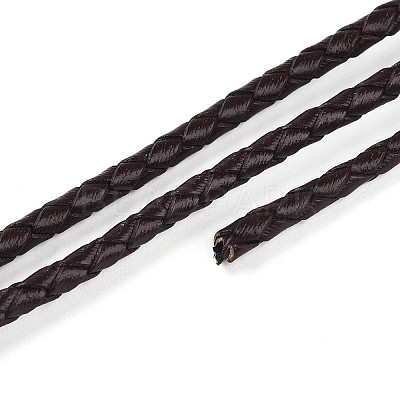 Braided Cowhide Leather Cord NWIR-N005-01B-4mm-1