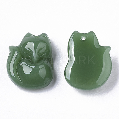 Spray Painted Glass Pendants GLAA-N035-09A-A02-1