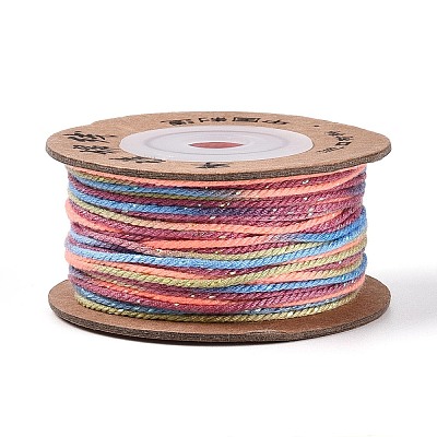 30M Segment Dyed Macrame Cotton Cord OCOR-T018-01F-1