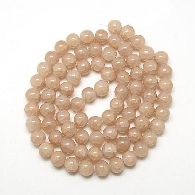 Baking Paint Crackle Glass Bead Strands DGLA-Q023-8mm-YS25-1