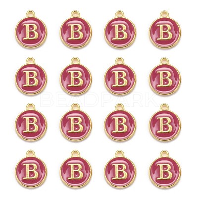 Golden Plated Alloy Enamel Charms X-ENAM-S118-08B-1