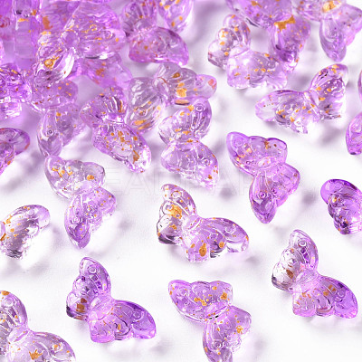 Transparent Spray Painted Glass Beads GLAA-S190-018K-01-1