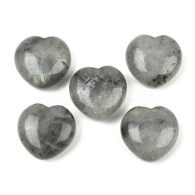 Natural Labradorite Heart Love Stone G-P616-A01-01-1