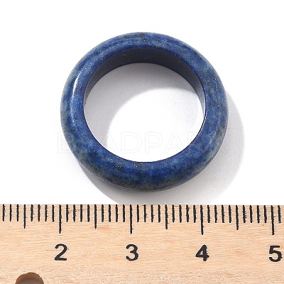 Natural Gemstone Plain Band Ring for Women RJEW-P044-01A-M-1