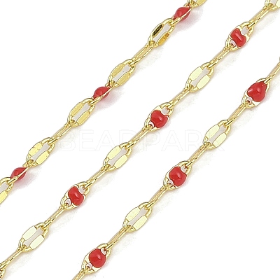 Rack Plating Brass Dapped Chains AJEW-Q153-02G-05-1