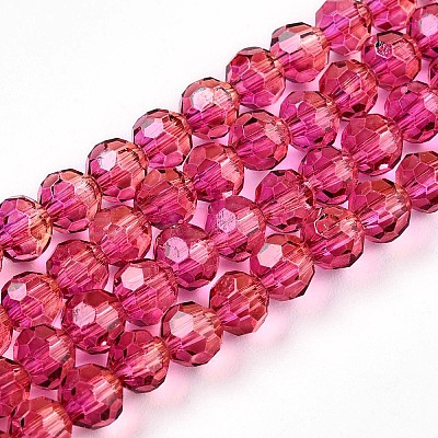 Baking Paint Transparent Glass Beads Strands X-DGLA-A035-T4mm-A03-1