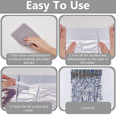 Plastic Foil Fringe Curtains DIY-WH20011-33A-1