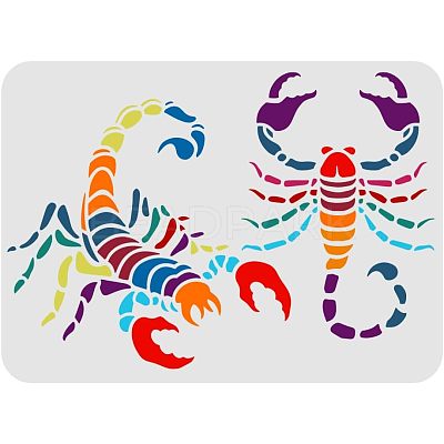 Large Plastic Reusable Drawing Painting Stencils Templates DIY-WH0202-197-1