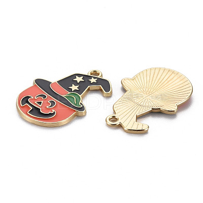Rack Plating Alloy Enamel Pendants ENAM-S126-066-NR-1
