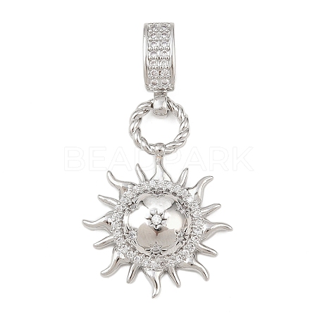 Brass Micro Pave Cubic Zirconia Pendants LS-KK-H518-01A-P-1