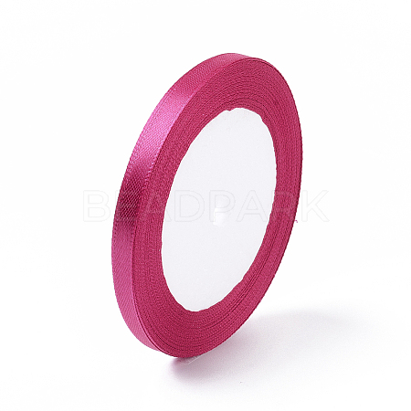 1/4 inch(6mm) Fuchsia Satin Ribbon for Hairbow DIY Party Decoration X-RC6mmY027-1
