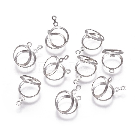 Tarnish Resistant 316 Surgical Stainless Steel Pendant Cabochon Settings STAS-I118-01P-01-1
