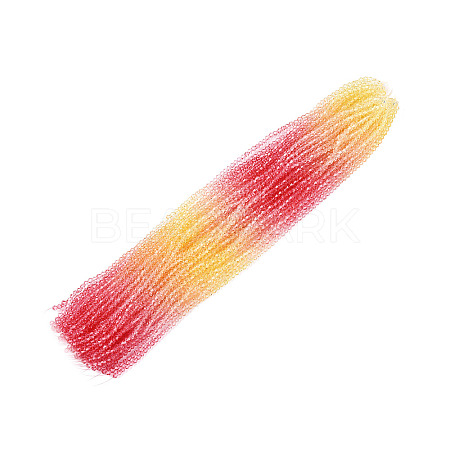 Gradient Color Baking Paint Glass Bead Strands DGLA-A039-T4mm-A02-1